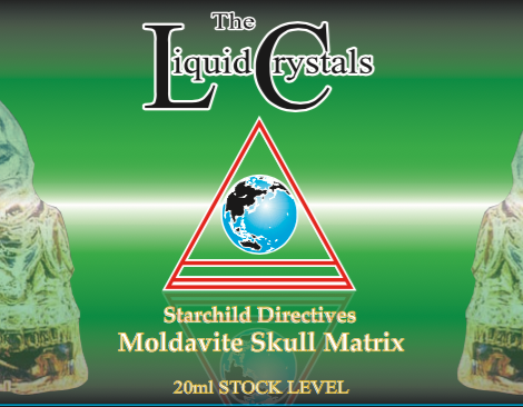 Moldavite Skull Starchild STOCK image